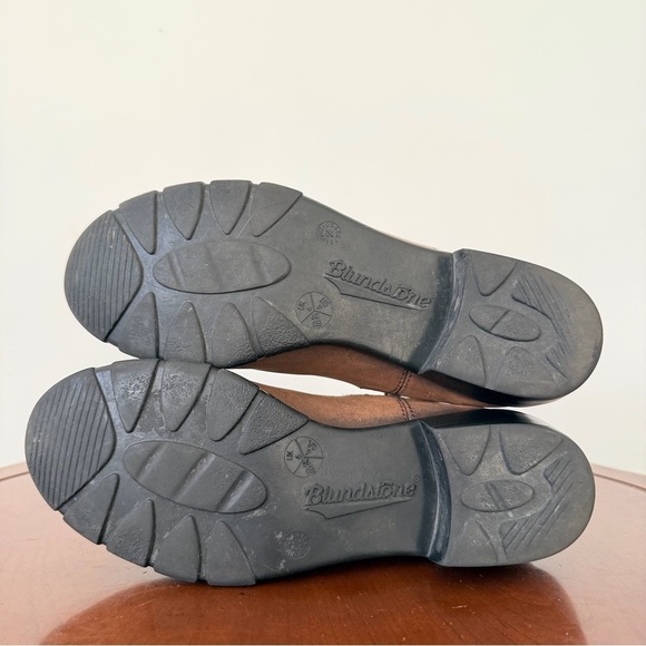 Blundstone 1673 Women’s Series Crazy Horse Brown Block Heel Chelsea Boots | AU 6 - Picture 7 of 9